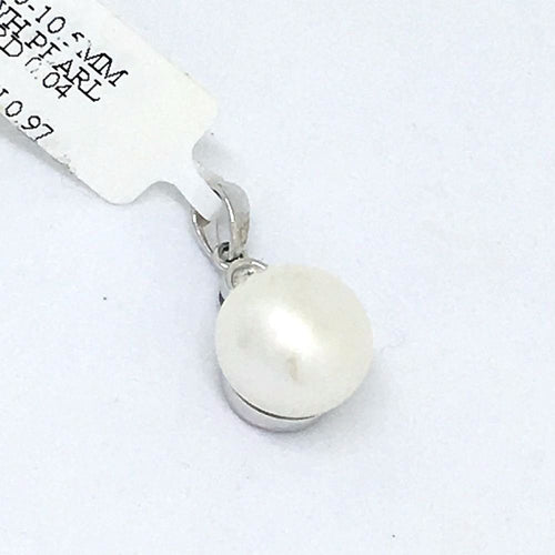 14k White Gold White Freshwater Pearl & Diamond Pendant NWT $760