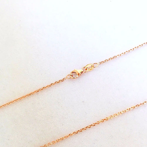 20 inch 14K rose gold cable chain with lobster clasp 2.8 grams $390
