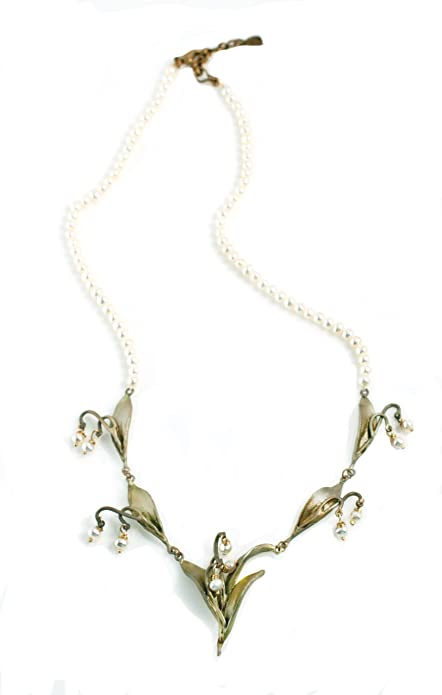 Michael Michaud Silver Seasons Retired Lily of The Valley Pearl Necklace 8296 Retail $151