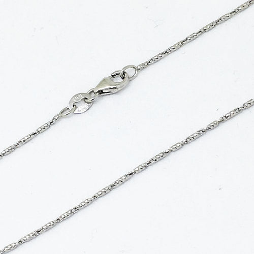 22 inch 14K White Gold Raso Chain with lobster clasp 4.0 gr. 1.10 mm $597