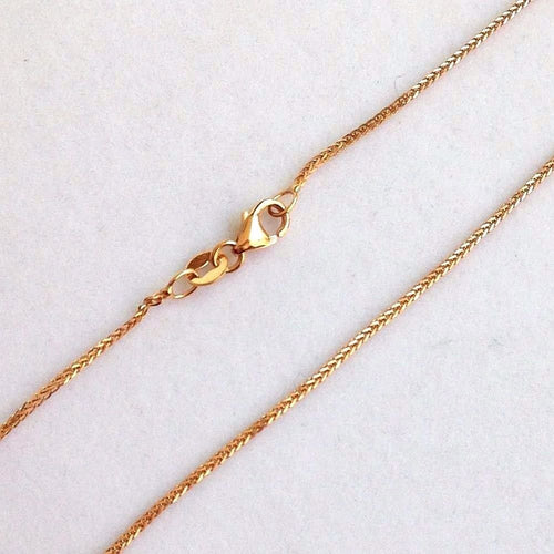 16 inch 14K rose gold square wheat chain with lobster clasp 3.0 grams $390