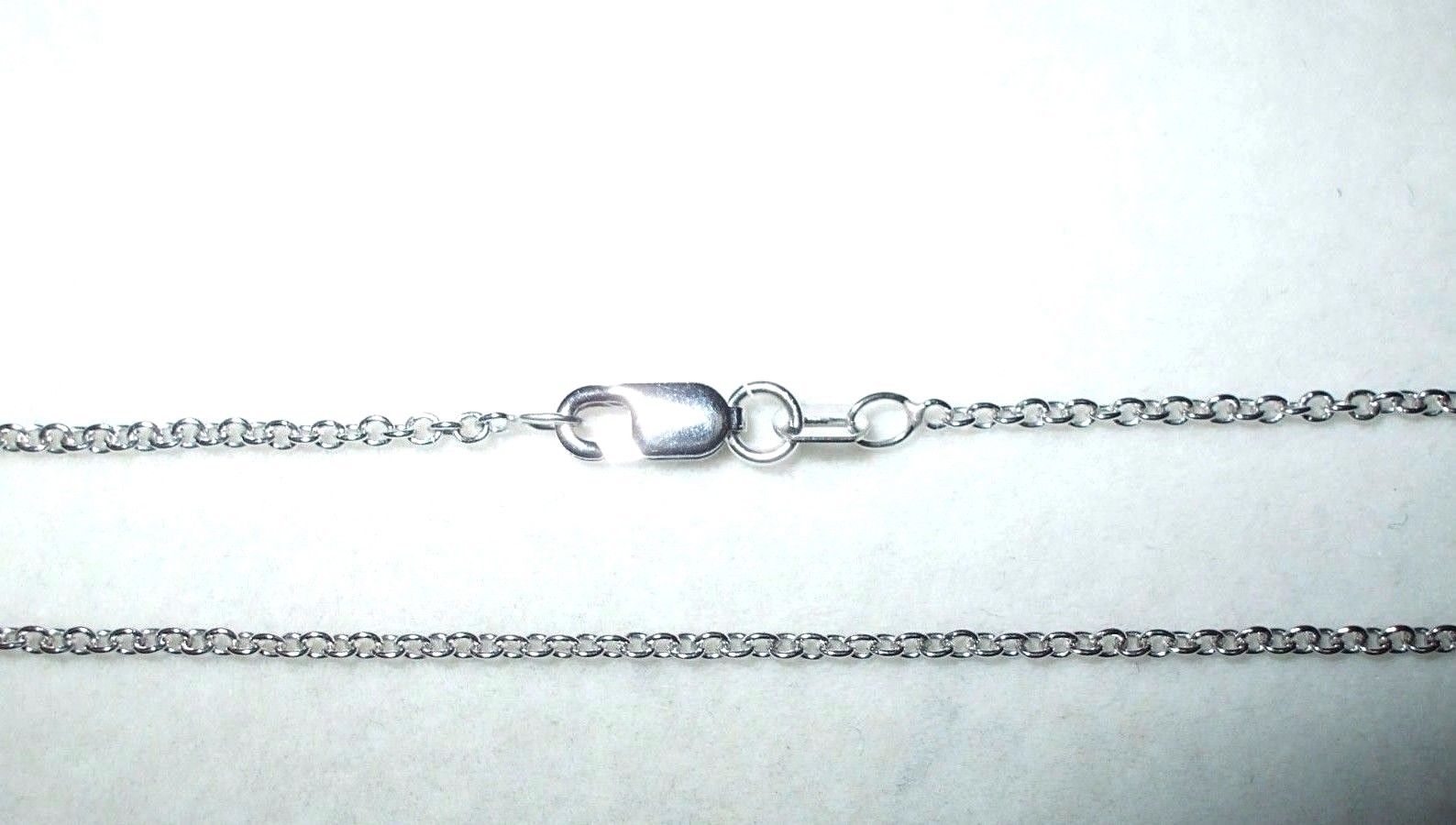 16 inch 14K white gold cable chain with lobster clasp 2.4 grams 0.9 mm $330