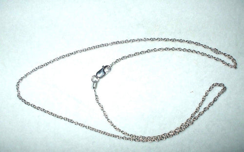 16 inch 14K white gold cable chain with lobster clasp 2.4 grams 0.9 mm $330