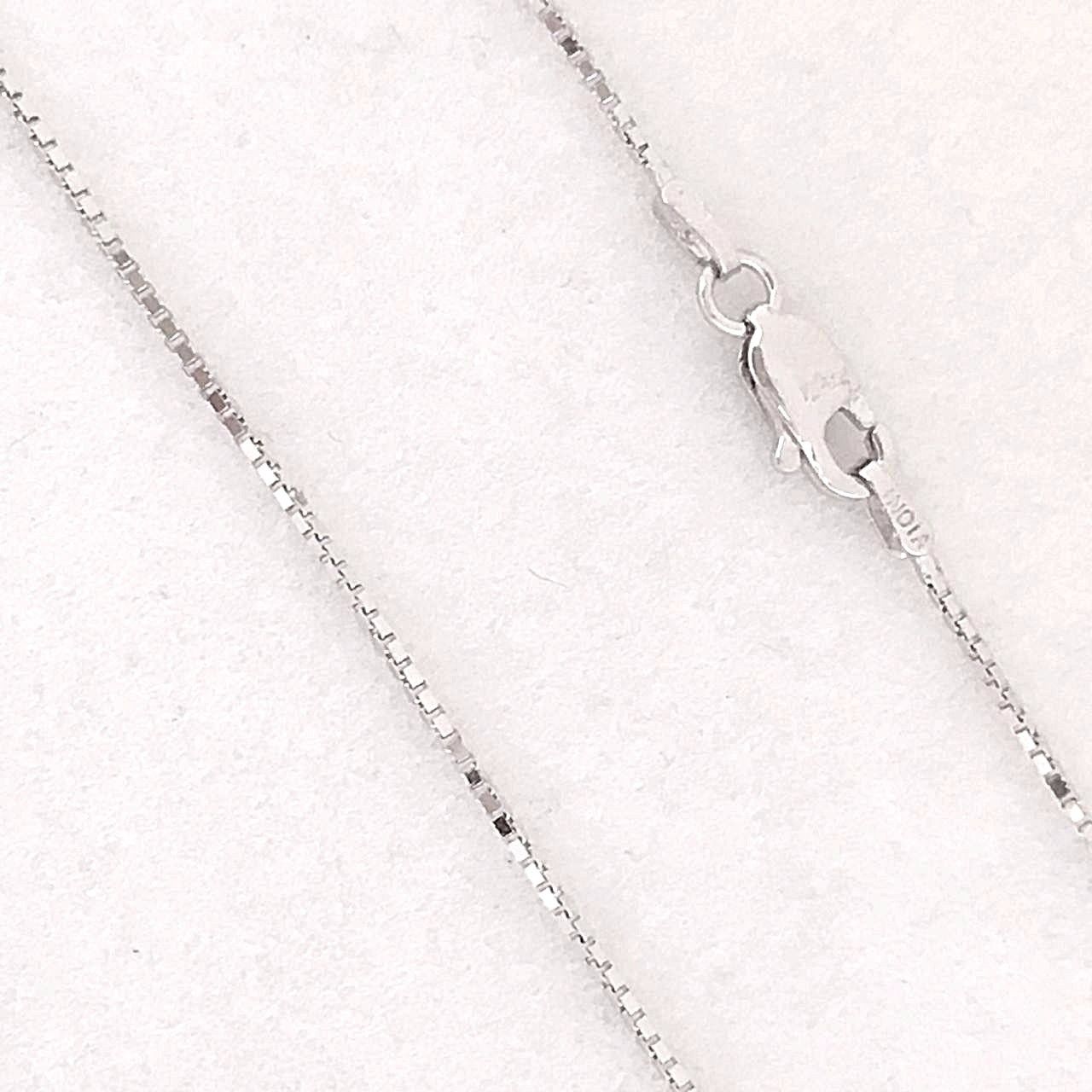 18 inch 14K white gold box chain with lobster clasp 2.6 grams $370