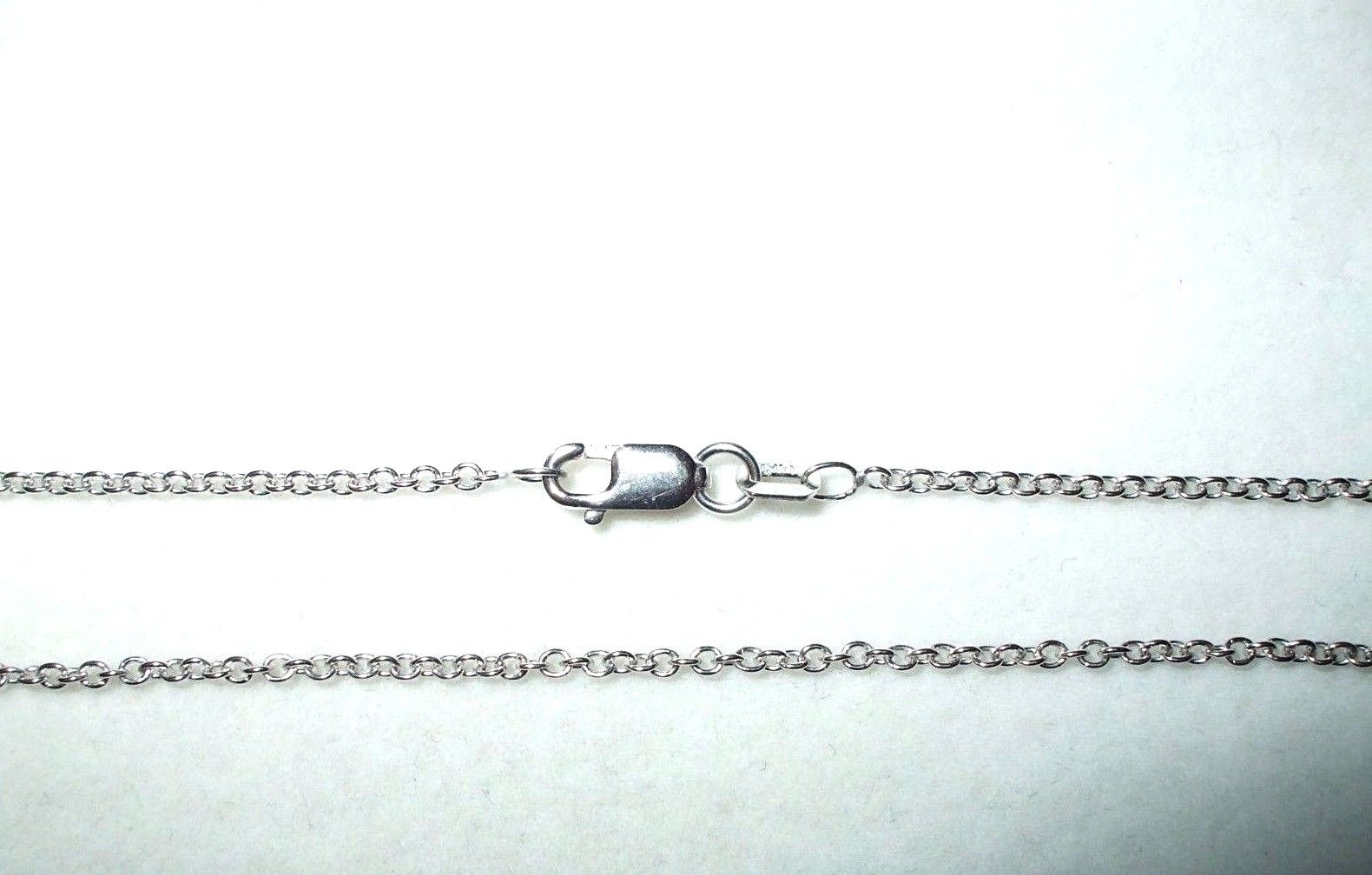 18 inch 14K white gold cable chain with lobster clasp 2.4 grams 0.9 mm $350