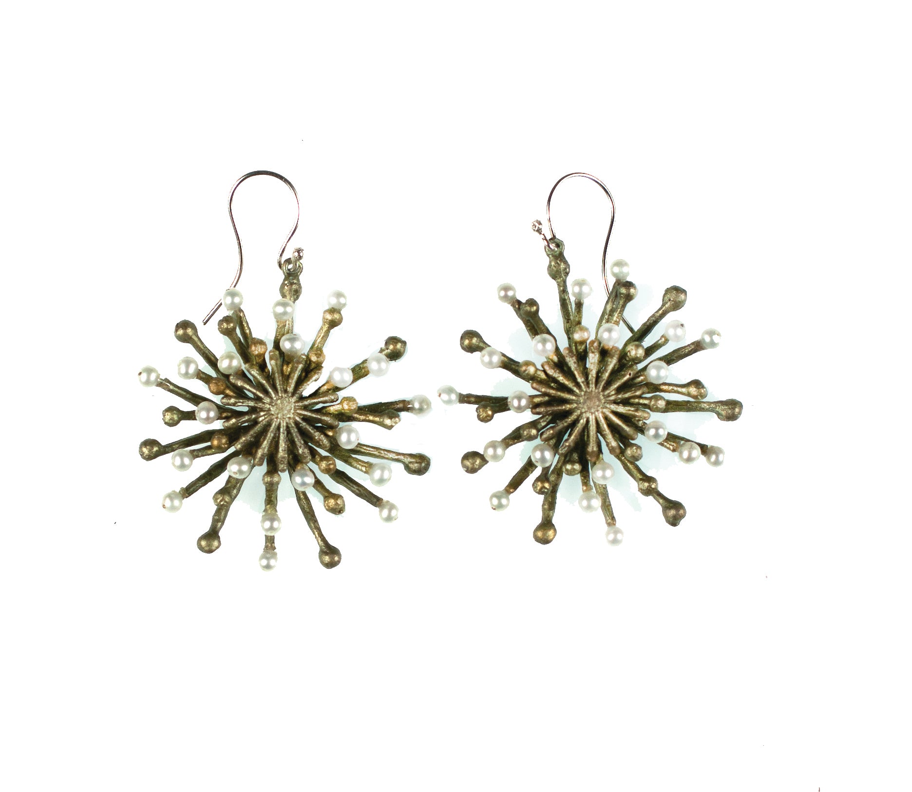Michael Michaud Retired Firewheel Tree Wire Earrings 3017 BZ Retail $58