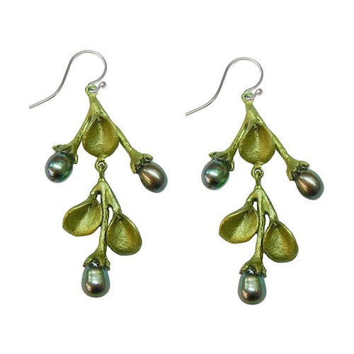 Michael Michaud Retired African Violet Wire Earrings 3060 Retail Price $78