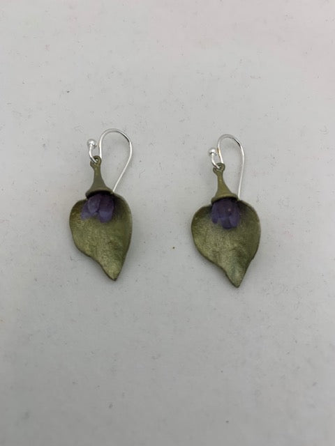 Michael Michaud Retired Lilac Wire Earrings 3208 Retail $80