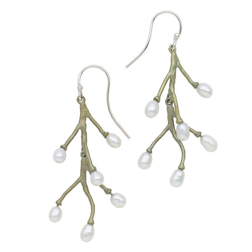 Michael Michaud Retired Kale Multi Pearl Wire Earrings 3239 Retail $80
