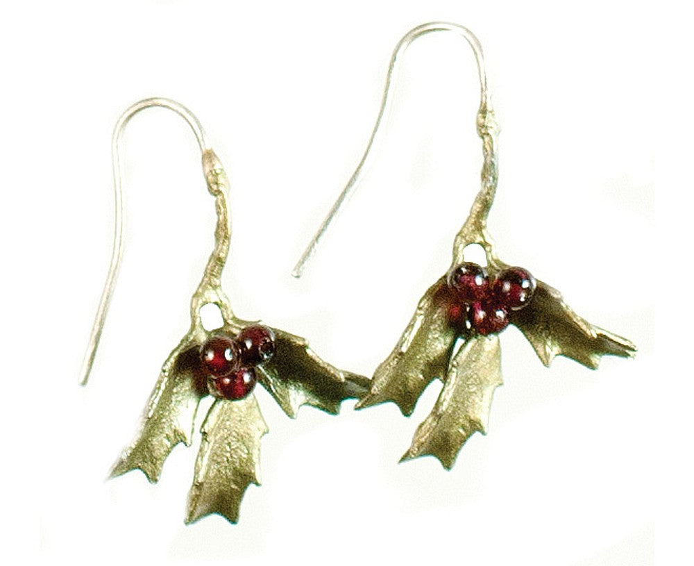 Michael Michaud Retired Holly Wire Spray Earrings 4175 Retail $87