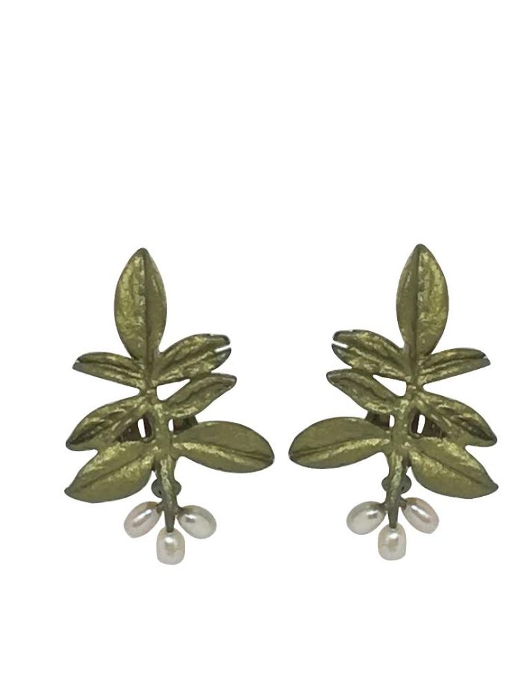 Michael Michaud Retired Wisteria Clip-On Earrings 4422 Retail Price $84
