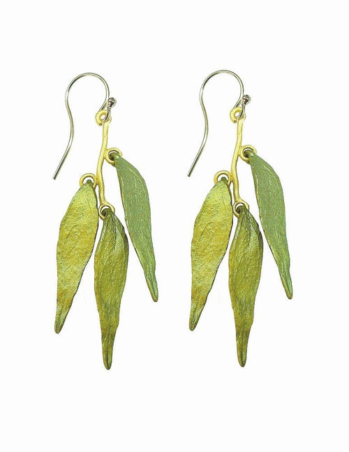 Michael Michaud Retired Weeping Willow Wire Earrings 3074 BZ Retail Price $68
