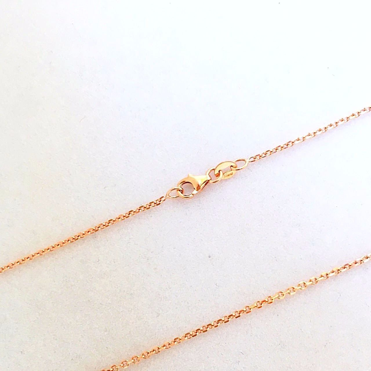 20 inch 14K rose gold cable chain with lobster clasp 2.8 grams $390