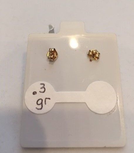 14K yellow gold Smiling Stars Children's earrings- retail $80