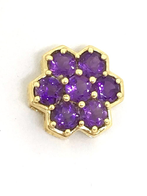 Genuine Amethyst Pendant 14K yellow gold NWT $350
