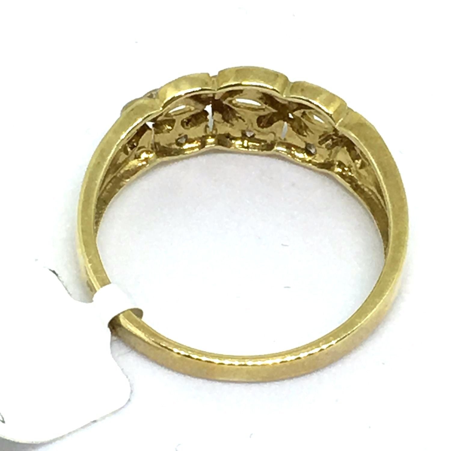 Genuine Diamond 14K Yellow Gold Ring $410 NWT Size 7