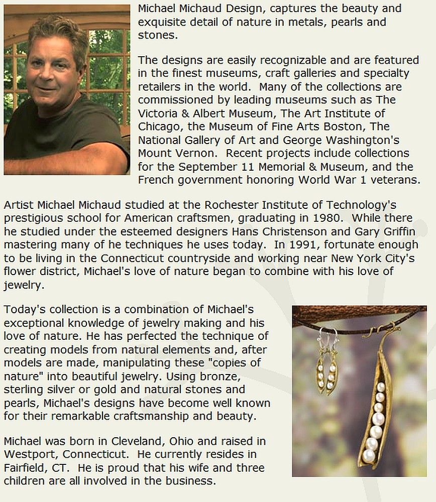 Michael Michaud Retired Prunus 3 Bud Wire Earrings 3143 Retail Price $84