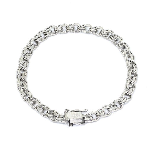 Genuine 14K white gold charm bracelet 7 inches 6.3 gr. NWT $800