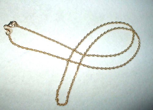 18 inch 14K yellow gold cable chain with lobster clasp 2.6 grams $350