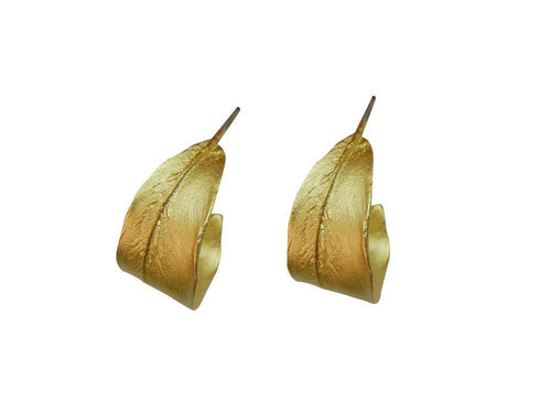 Michael Michaud Retired Feather Post Hoop Earrings 3131 BZG Retail Price $52