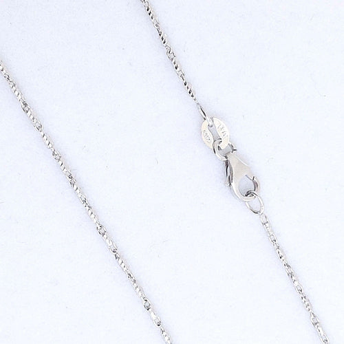 16 inch 14K white gold Raso chain, lobster clasp 3.1 grams 1.0 mm $420