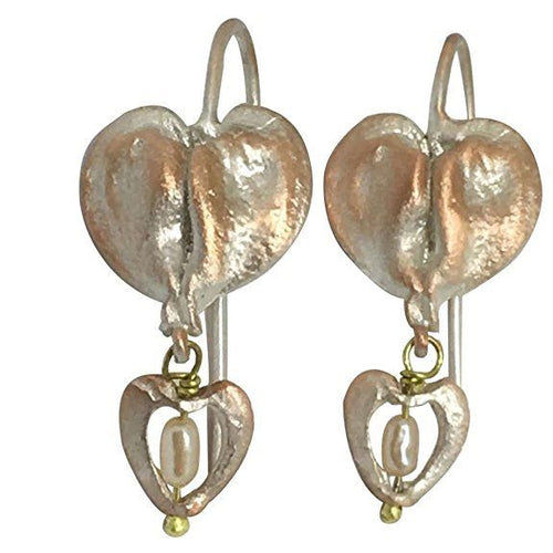 Michael Michaud Retired Bleeding Heart Wire Earrings 4773 Retail Price $68