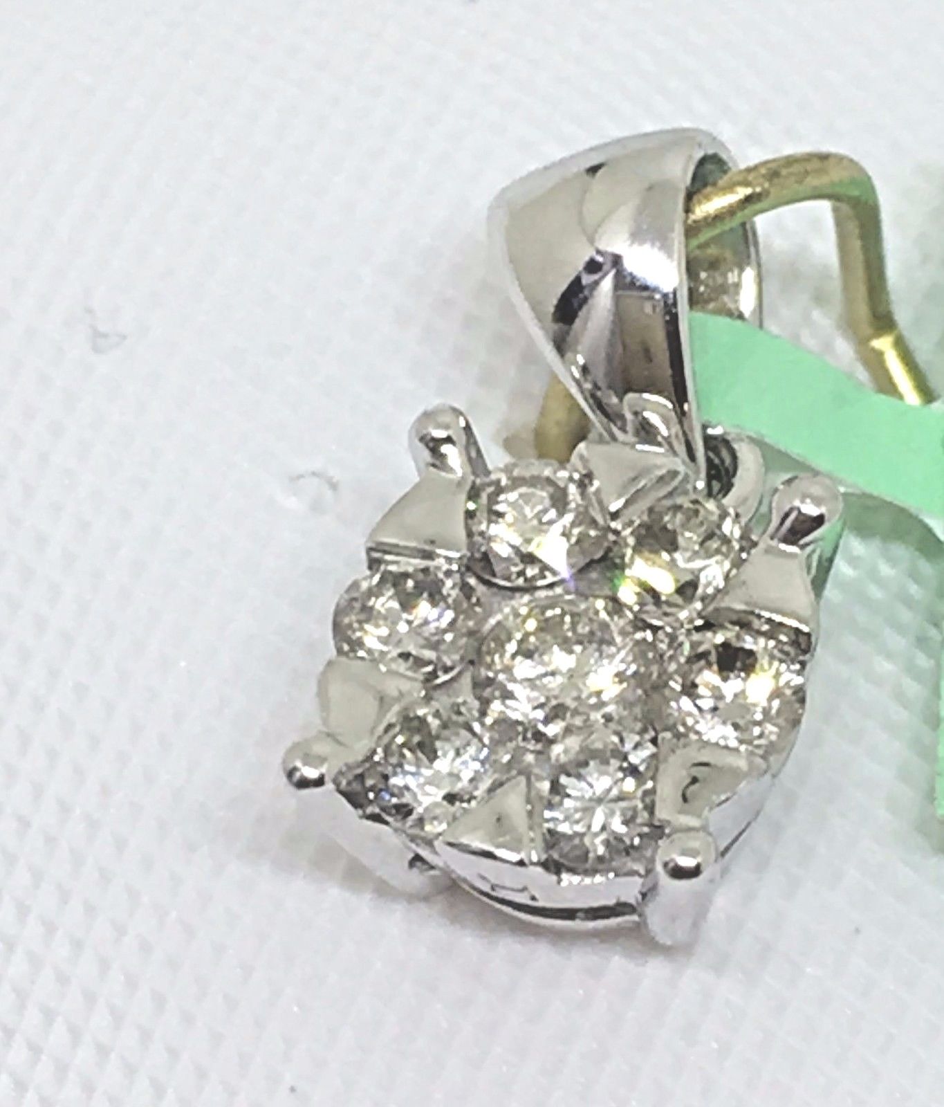10K White Gold & Genuine Diamond Pendant NWT $780