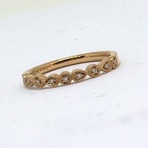 Genuine .40 cttw Diamonds & 14K Rose Gold Ring NWT $1200