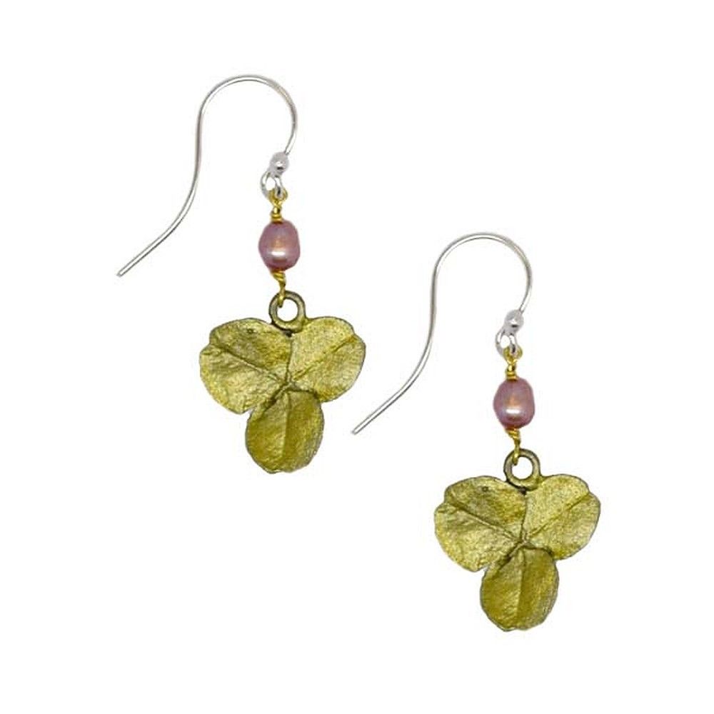 Michael Michaud Retired Pink Clover Wire Earrings 3156 Retail Price $58