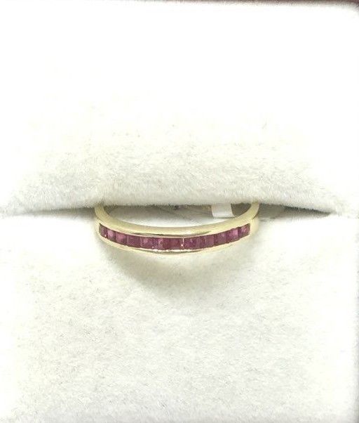 14K yellow gold and Genuine Ruby Ring $400 NWT Size 6 3/4