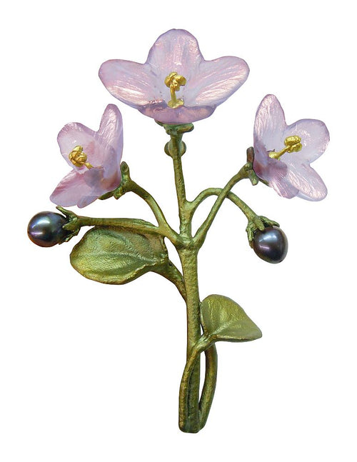 Michael Michaud for Silver Seasons African Violet Pin 5819