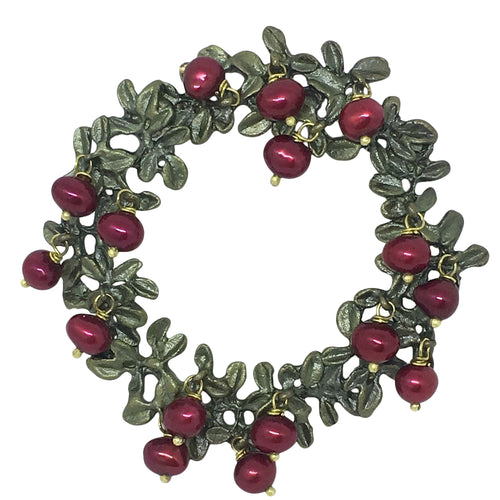 Michael Michaud Silver Seasons Retired Cranberry Pin 5962 Retail $112