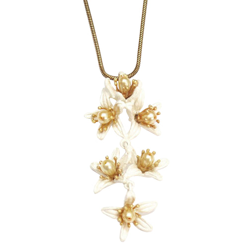 Michael Michaud Retired Orange Blossom Pendant Necklace 8203 Retail Price $110