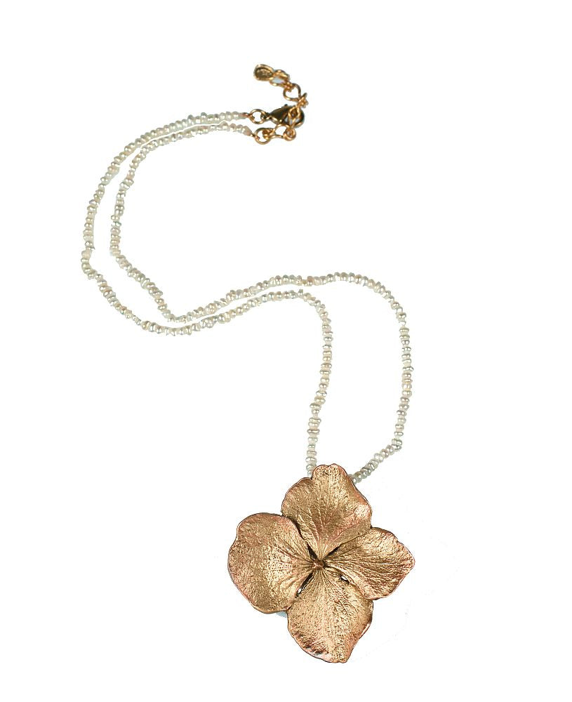 Michael Michaud for Silver Seasons Hydrangea & Pearls Necklace 8334