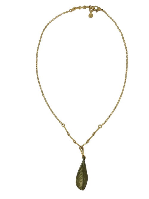 Michael Michaud Retired False Indigo Leaf Necklace 9032 Retail $55