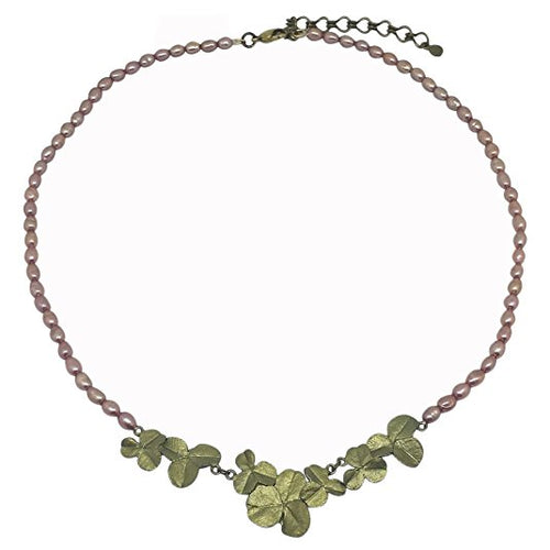 Michael Michaud Retired Pink Clover Necklace 9033 Retail price $92