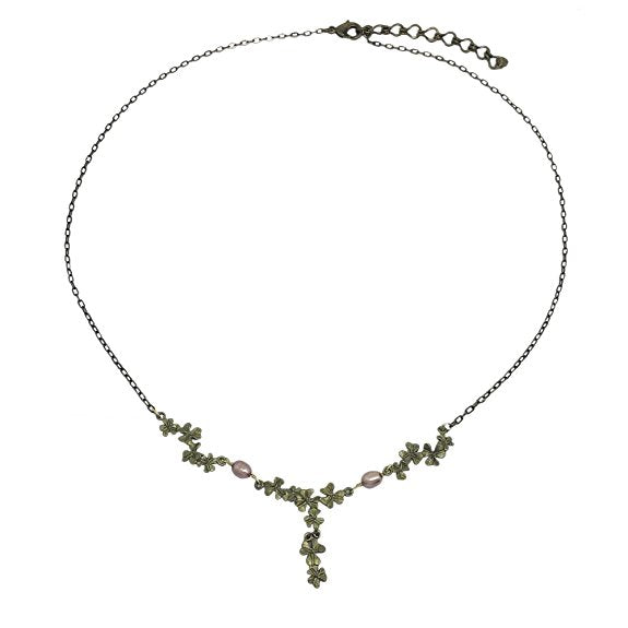 Michael Michaud Retired Pink Clover Necklace 9052 Retail price $78