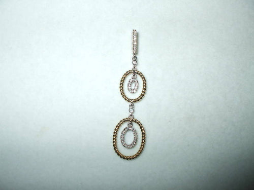 Genuine Diamond Pendant 14K two-tone gold .11 cttw NWT $650