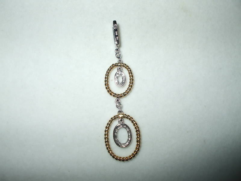 Genuine Diamond Pendant 14K two-tone gold .11 cttw NWT $650