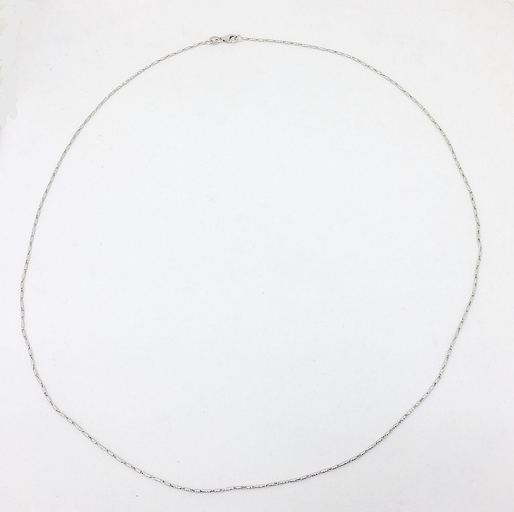 22 inch 14K White Gold Raso Chain with lobster clasp 4.0 gr. 1.10 mm $597