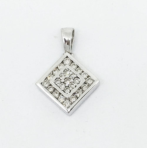 14K White Gold & Diamond Pendant NWT $1145