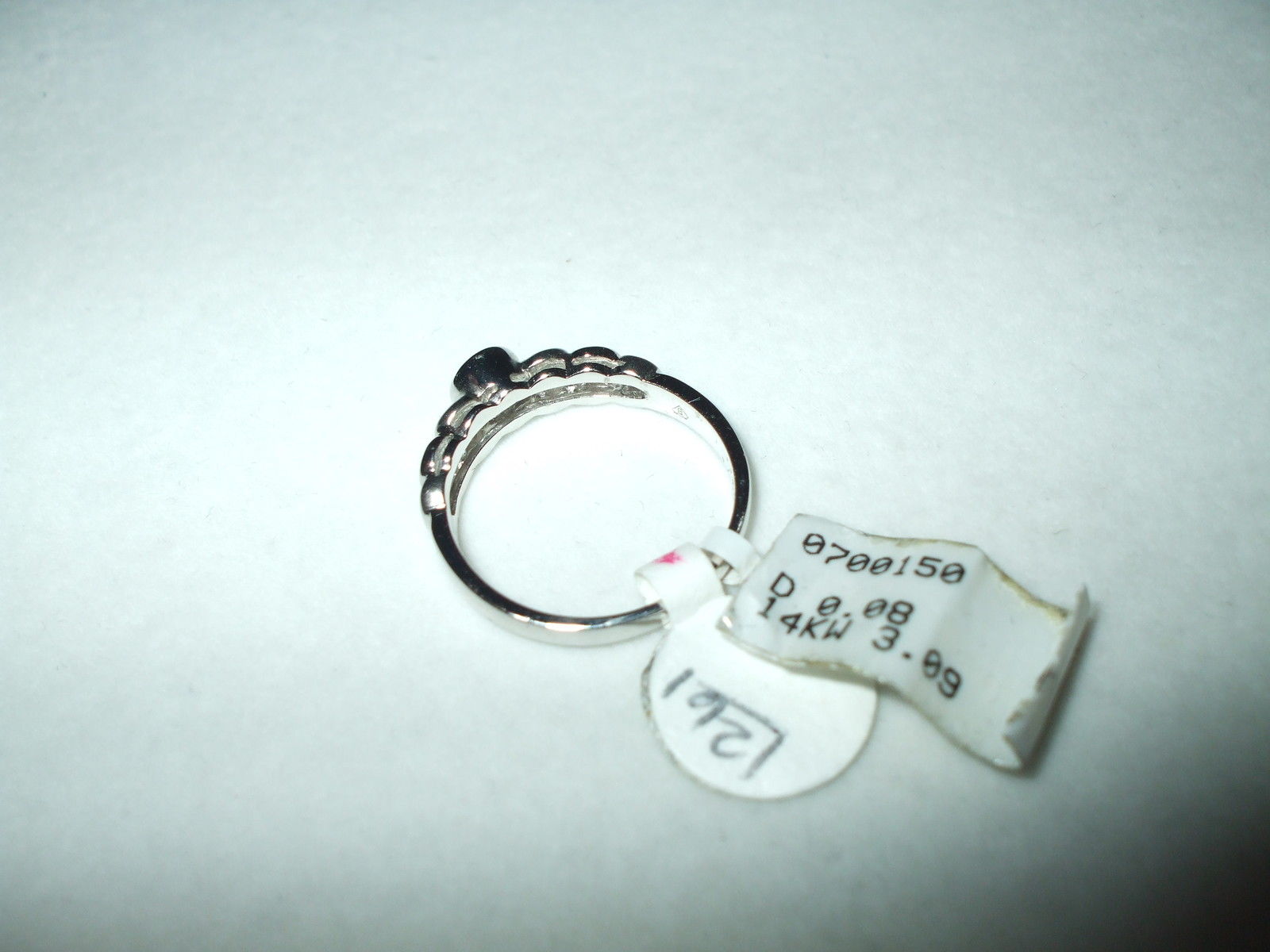 Genuine Diamond Ring 14K White gold $440