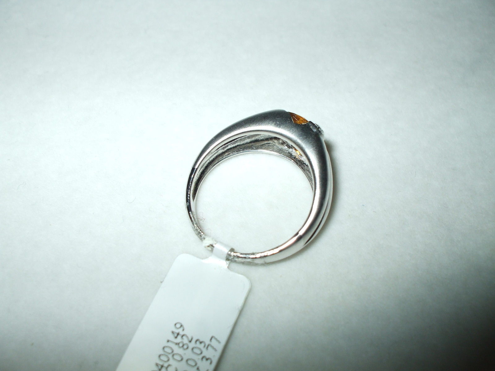 Genuine .82 cttw Citrine Ring 14K white gold NWT $600 Size 7