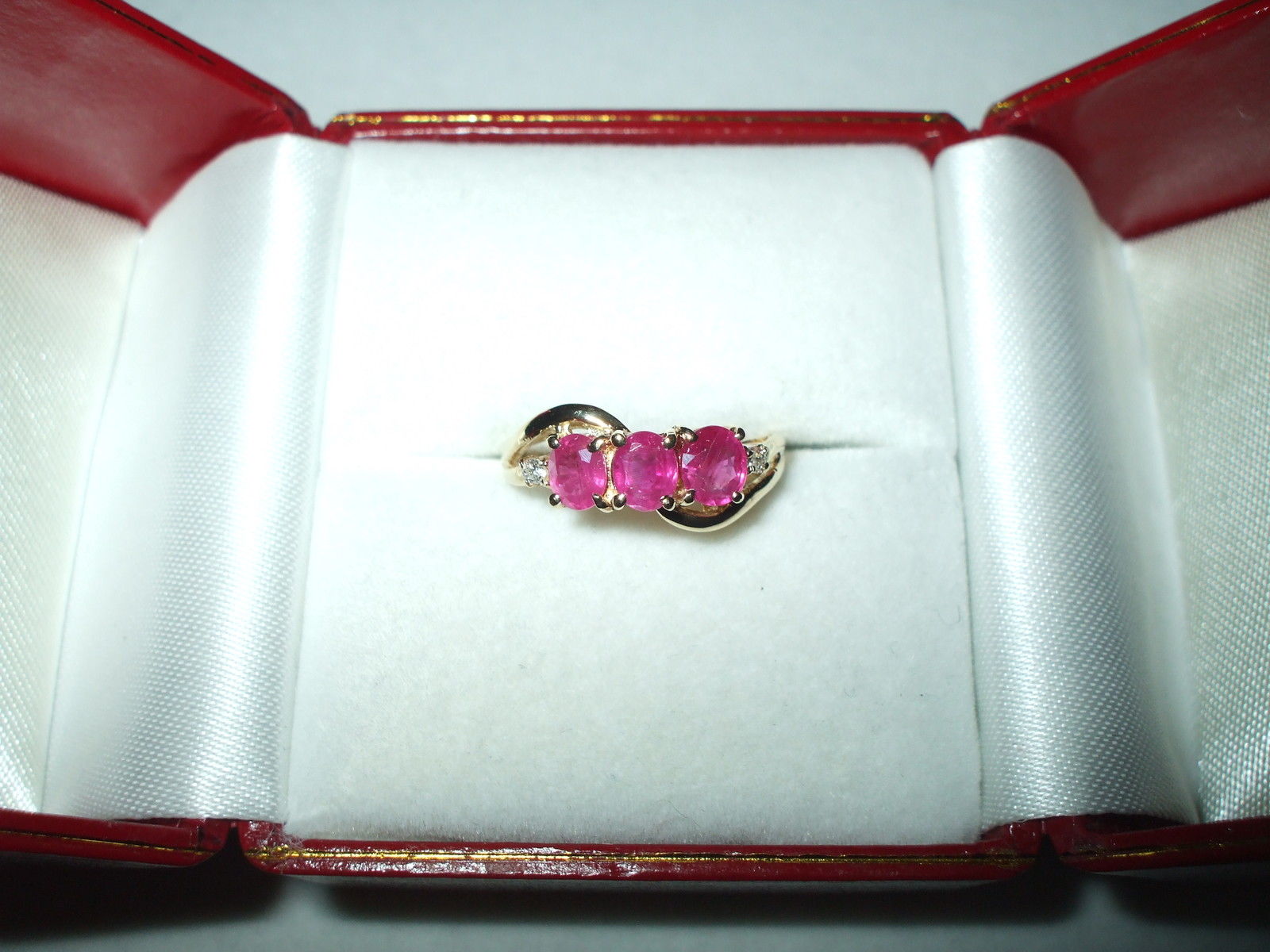 1.13 cttw Genuine Ruby & Diamond Ring 14K yellow gold NWT $1250