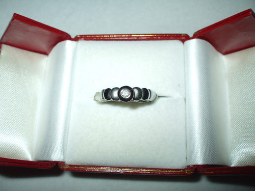 Genuine Diamond Ring 14K White gold $440