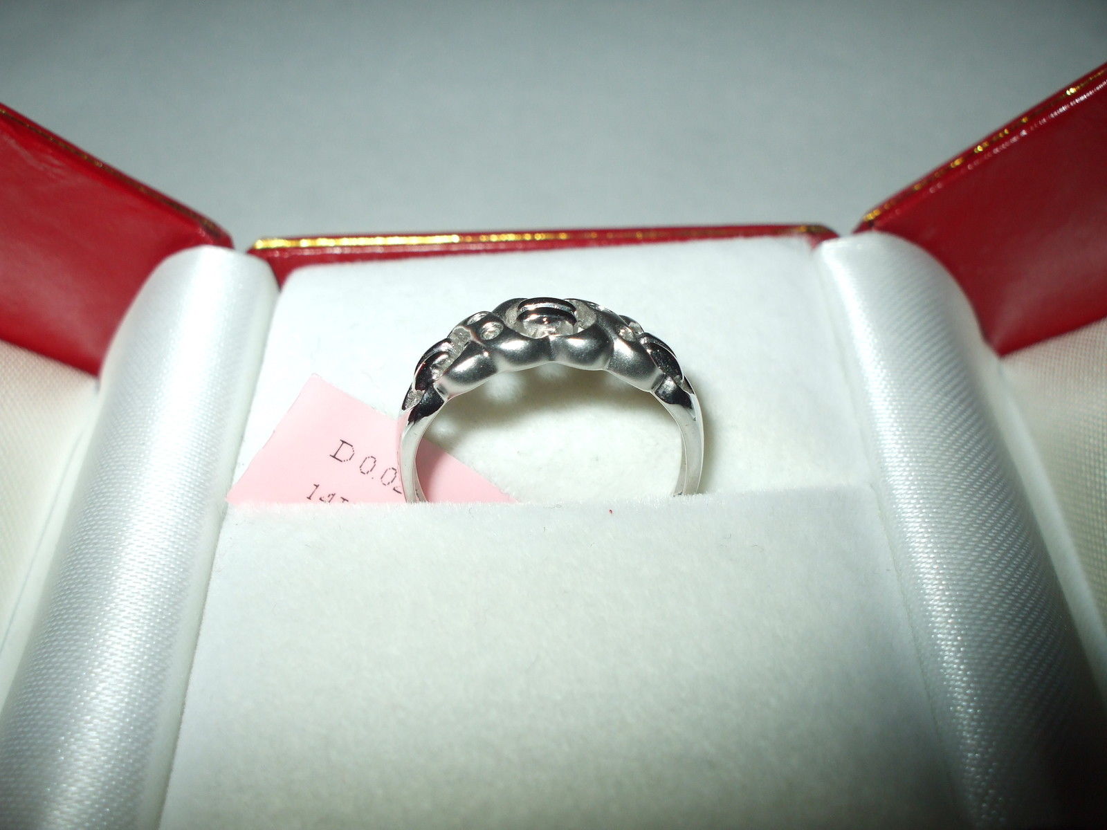 Genuine Diamond Ring 14K White gold $460