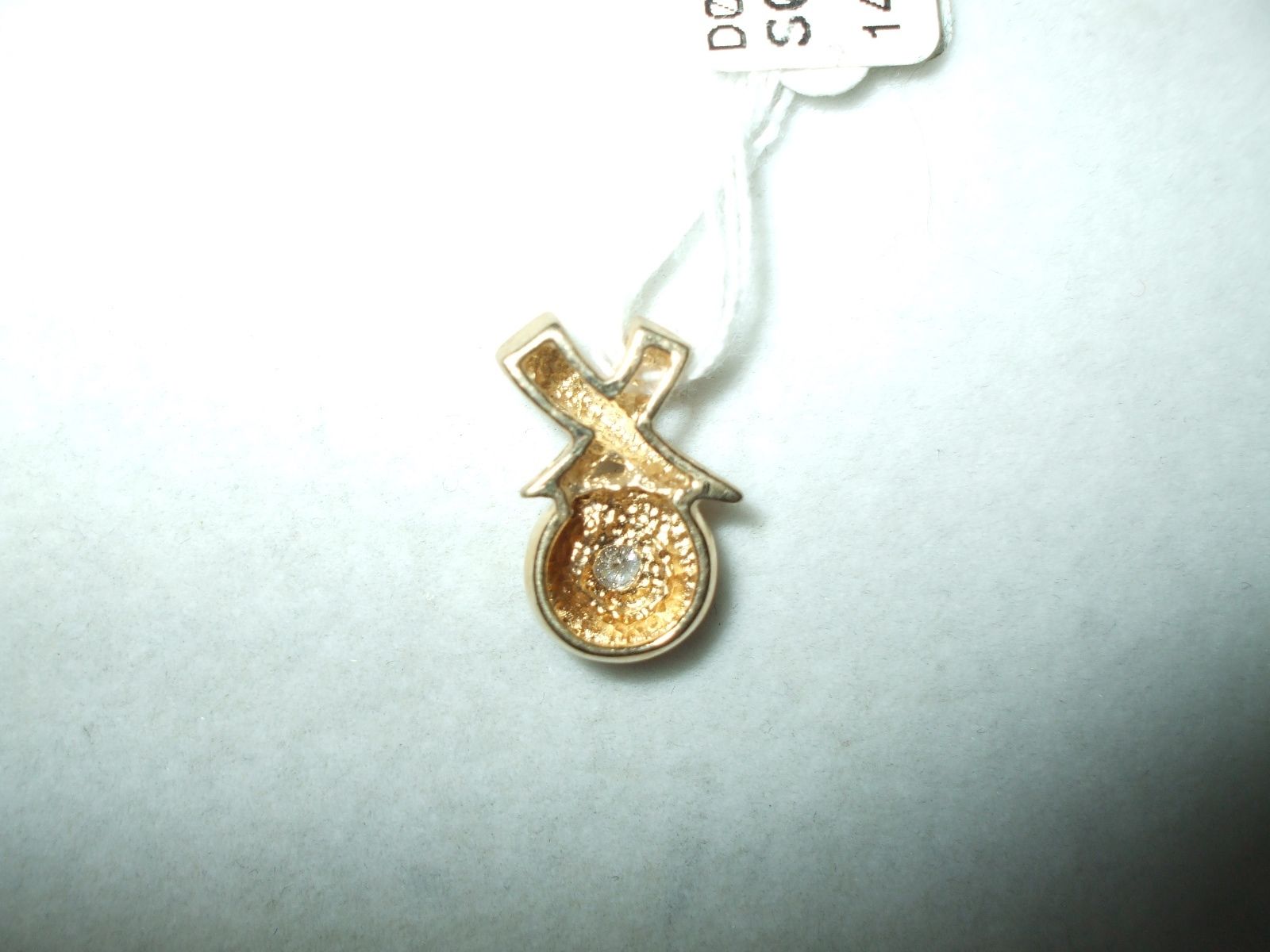 Genuine Diamond Pendant 14K yellow gold NWT $260