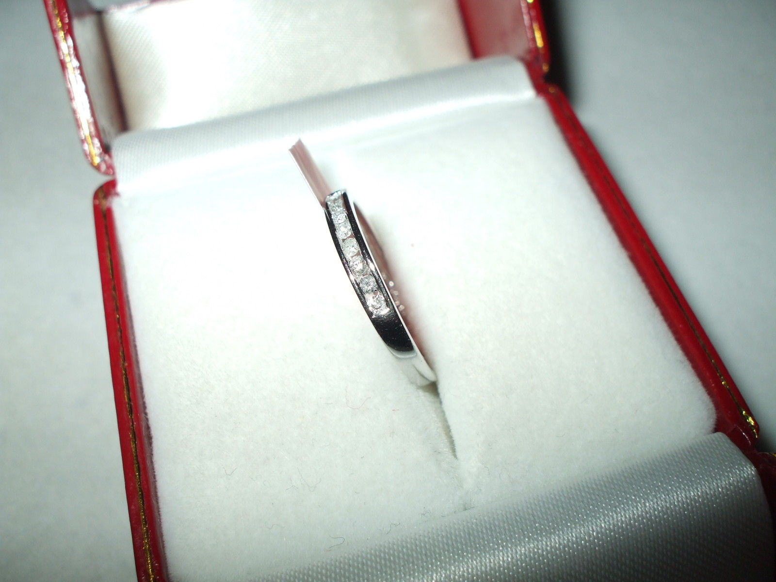 Genuine Diamond Ring / Band .13 cttw 14K White gold $720