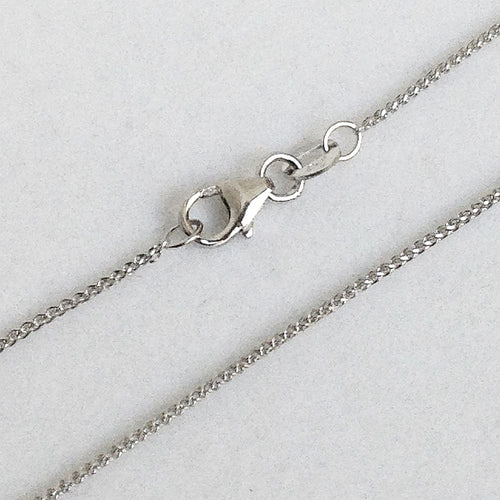 18 inch 14K white gold round wheat chain with lobster clasp 2.2 gr .94 mm $290