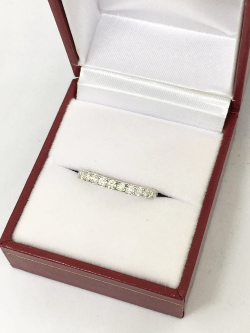 14K White Gold & Genuine Diamond Ring $1245 NWT Size 7
